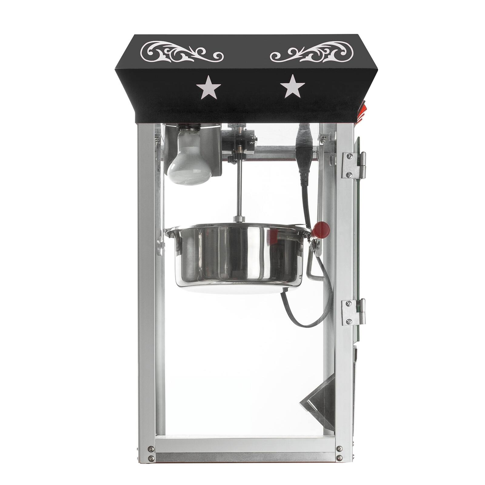 Alt View 3. Olde Midway - Bar Style Popcorn Machine Maker Popper with Large 10-oz Kettle - Black.