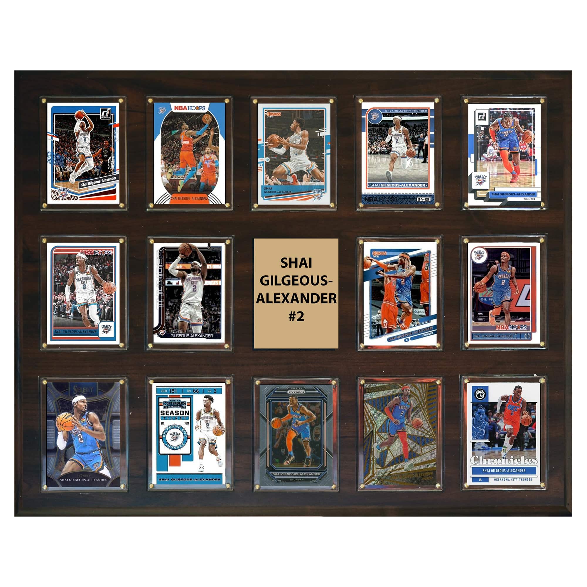 "C&I Collectibles - Shai Gilgeous-Alexander Oklahoma City Thunder 16"" x 20"" Trading Card Plaque - Multicolor" price history on PriceWatchPro