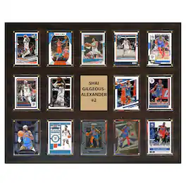 C&I Collectibles - Shai Gilgeous-Alexander Oklahoma City Thunder 16" x 20" Trading Card Plaque - Multicolor