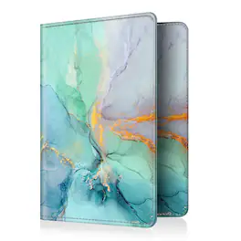Kitcheniva - RFID Blocking Slim Passport & Credit Card Holder Wallet - Emerald Marble