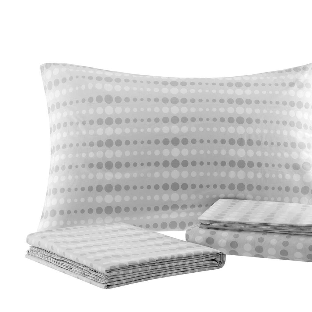 Alt View 3. Gracie Mills - Gracie Mills Timothy 7-Piece Contemporary Geometric Comforter Set with Bed Sheets - Grey.