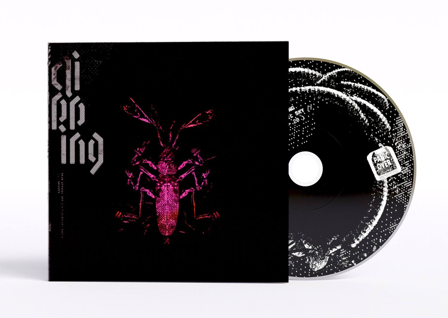 Sure, here is the corrected and grouped text from the image:

**Album Cover:**
- "ci"
- "hy"

**Vinyl Label:**
- "NG. ST"
- "20"
- "OVER"

**Additional Text on Vinyl:**
- "PANIC 49 83A0"