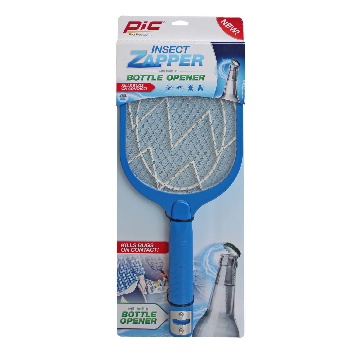 Pest Free Living NEW! INSECT ZAPPER with built-in BOTTLE OPENER KILLS BUGS ON CONTACT!