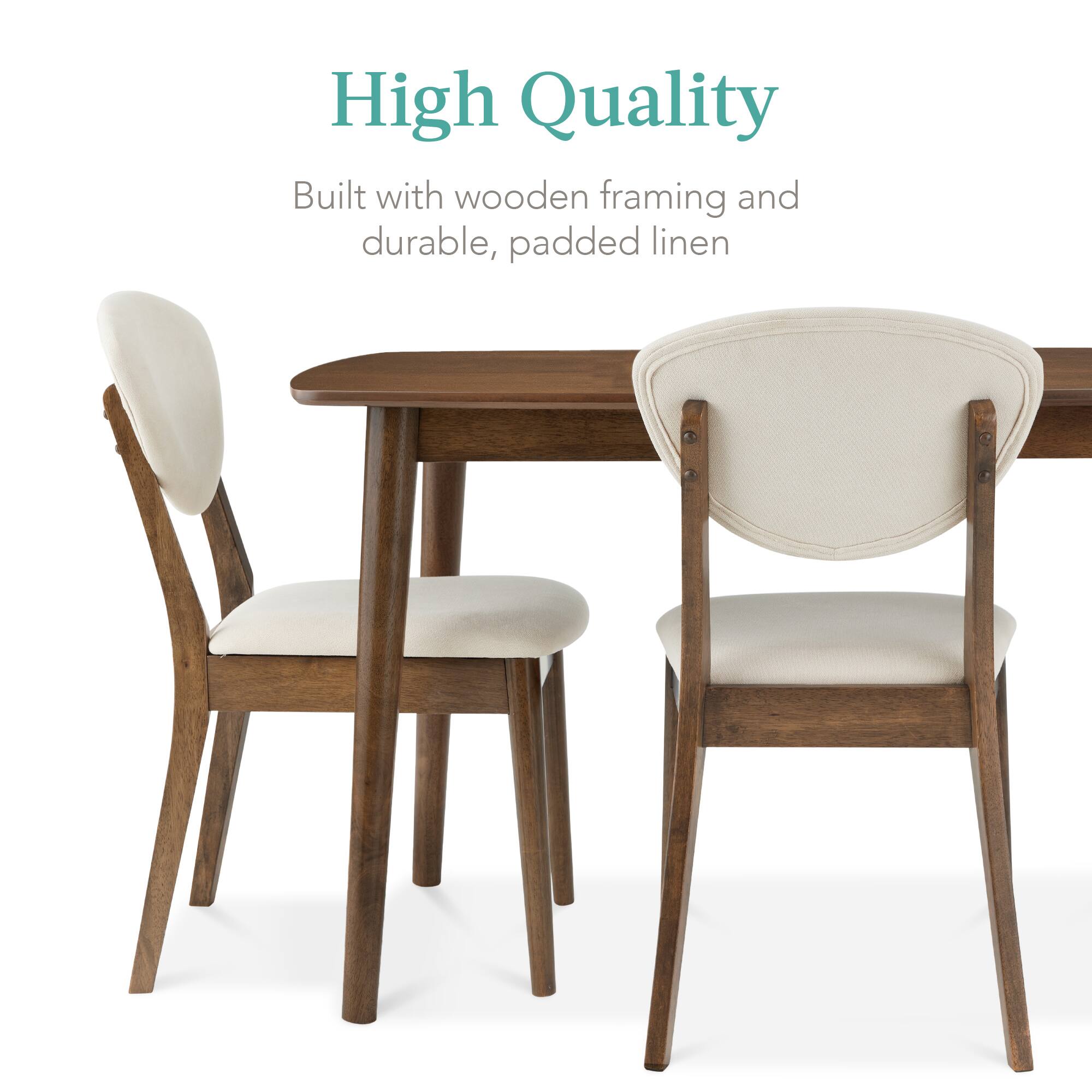 High Quality  
Built with wooden framing and durable, padded linen