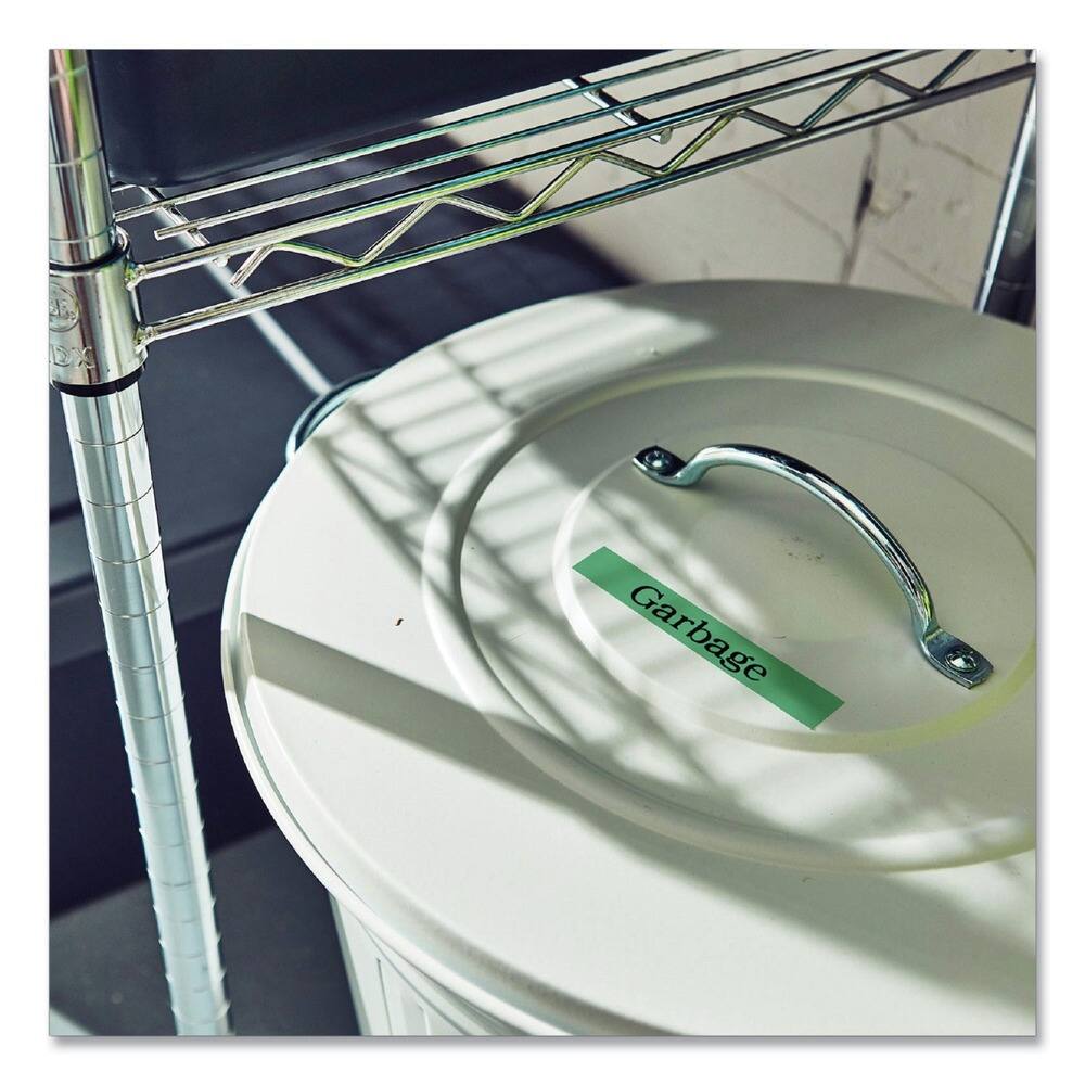 Angle. Brother - Brother P-Touch TZE751CS 0.94 in. x 26.2 ft. TZe Laminated Removable Label Tapes - Black on Green - Green.