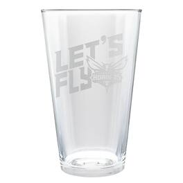 Great American Products - Charlotte Hornets Etched 16oz. Rally Cry Pint Glass - Multicolor
