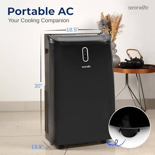 Portable AC  
Your Cooling Companion  

18.5"  
30"  
13.9"  

serenelife
