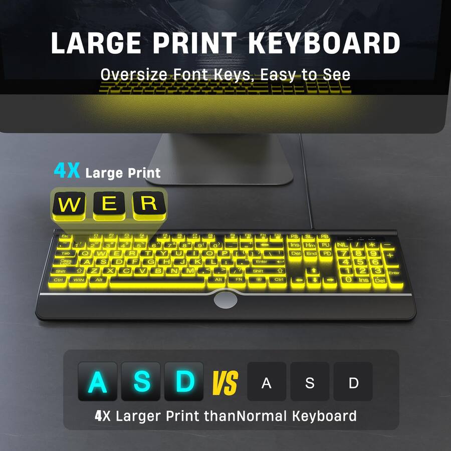 Reds Spade Print Computer Full Size Wired Keyboards With 7 colors ...