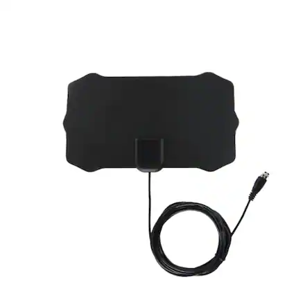 Front. Stock Preferred - Mini Digital TV Antenna DVB-T2 1080p HDTV Indoor Antenna, 80-Mile Range - Black.