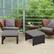 Alt View 3. Costway - 2PCS Patio Rattan Ottoman Cushioned Seat Foot Rest Furniture - Grey + Mix brown.