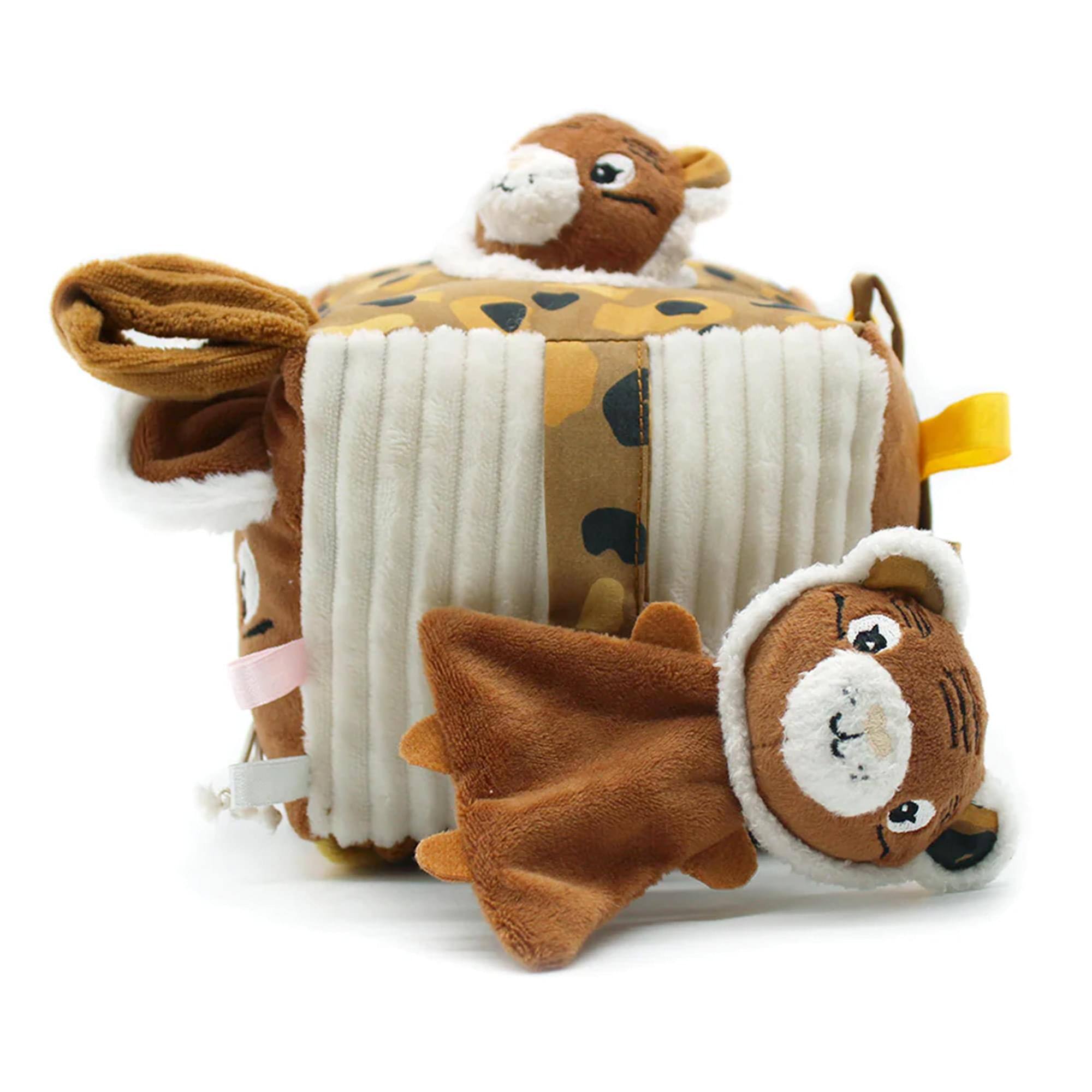 Alt View 3. TriAction Toys - Les Deglingos Baby Activity Cube | Speculos the Tiger.