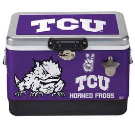 Indigo Falls - TCU Horned Frogs 36-Can Medley Metal Cooler - Silver