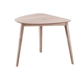 Manhattan Lane - Scar Corner Dining Table, Curved Angle Design Wood 35 Inch - White