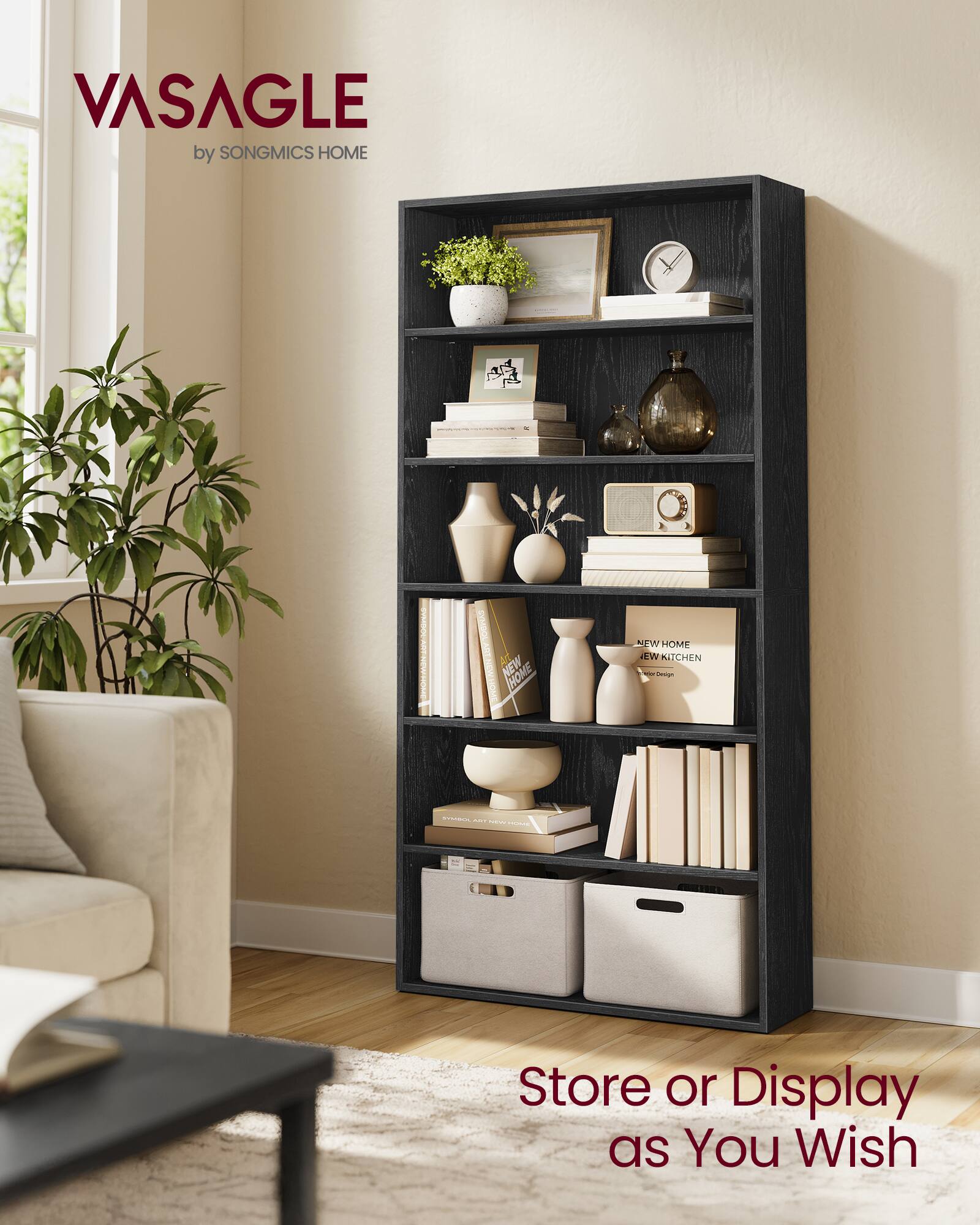 VASAGLE by SONGMICS HOME

NEW HOME NEW KITCHEN

Store or Display as You Wish