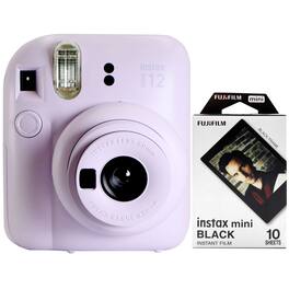 Fujifilm - INSTAX MINI 12 Instant Film Camera Instant Film (Black) - Lilac Purple