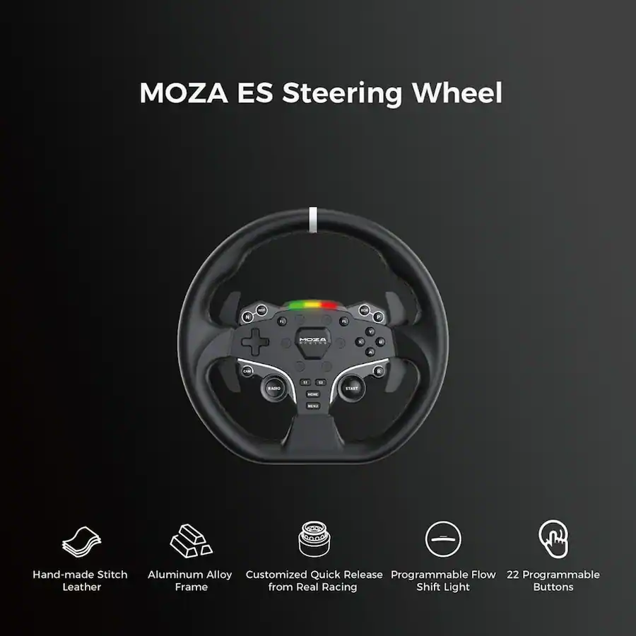 Moza Racing R5 Direct Drive Sim Racing Bundle with 5.5Nm of force for ...