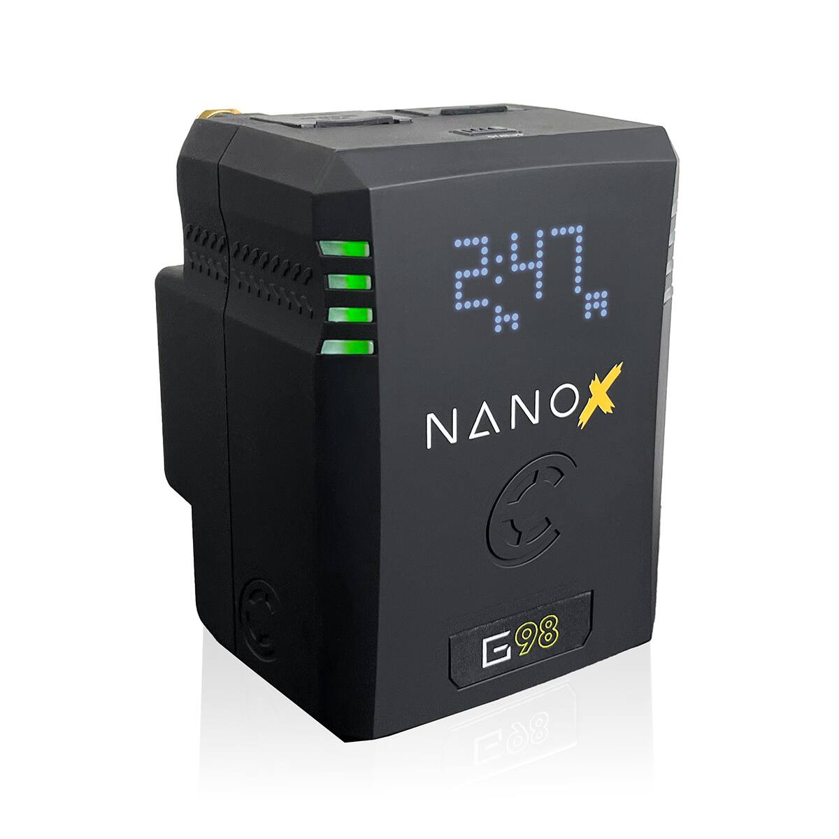 Alt View 1. Core SWX - Core SWX NANOX Micro 98 98Wh 14.8V 6600mAh SMART Gold Mount Battery, 4-Pack with GP-X4A Quad Charger.