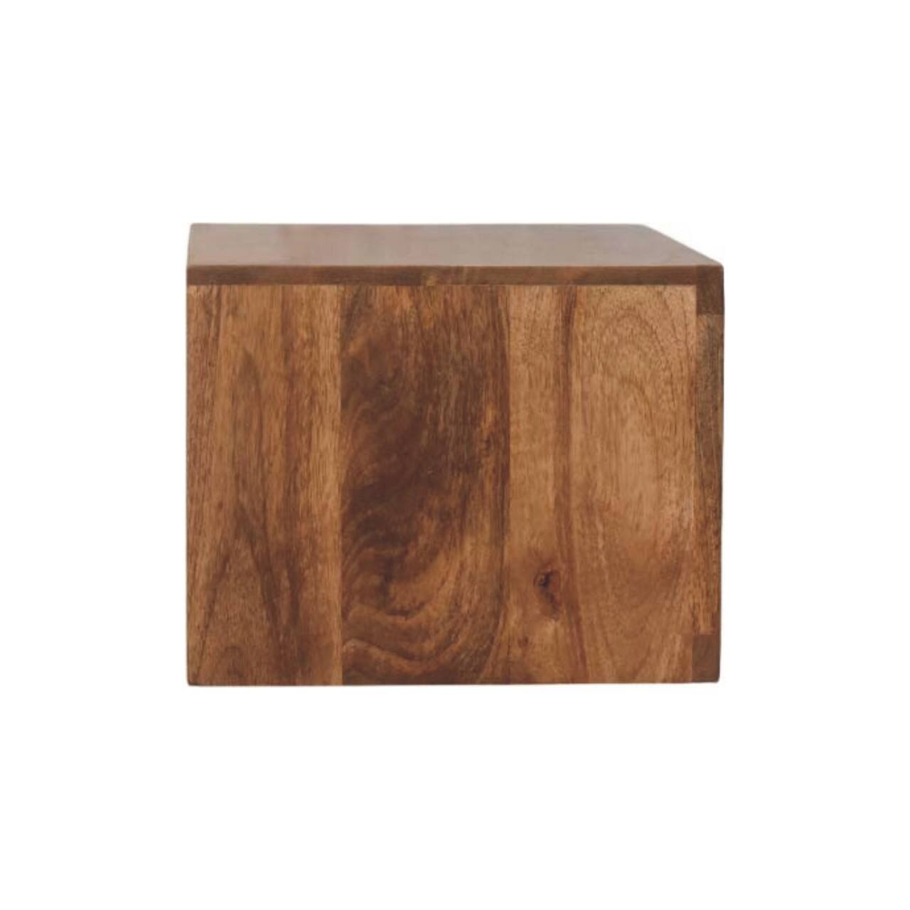 Alt View 6. Artisan Furniture - Artisan Furniture Solid Wood Arno Wall-Mounted Nightstand in Golden Teak - Brown.