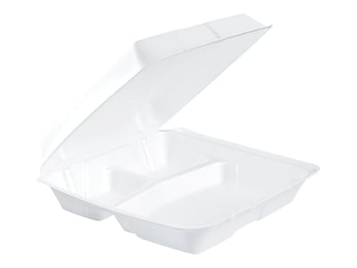 Front. Dart - Dart Carry-Out Containers, 200/Carton (95HT3R) - White.
