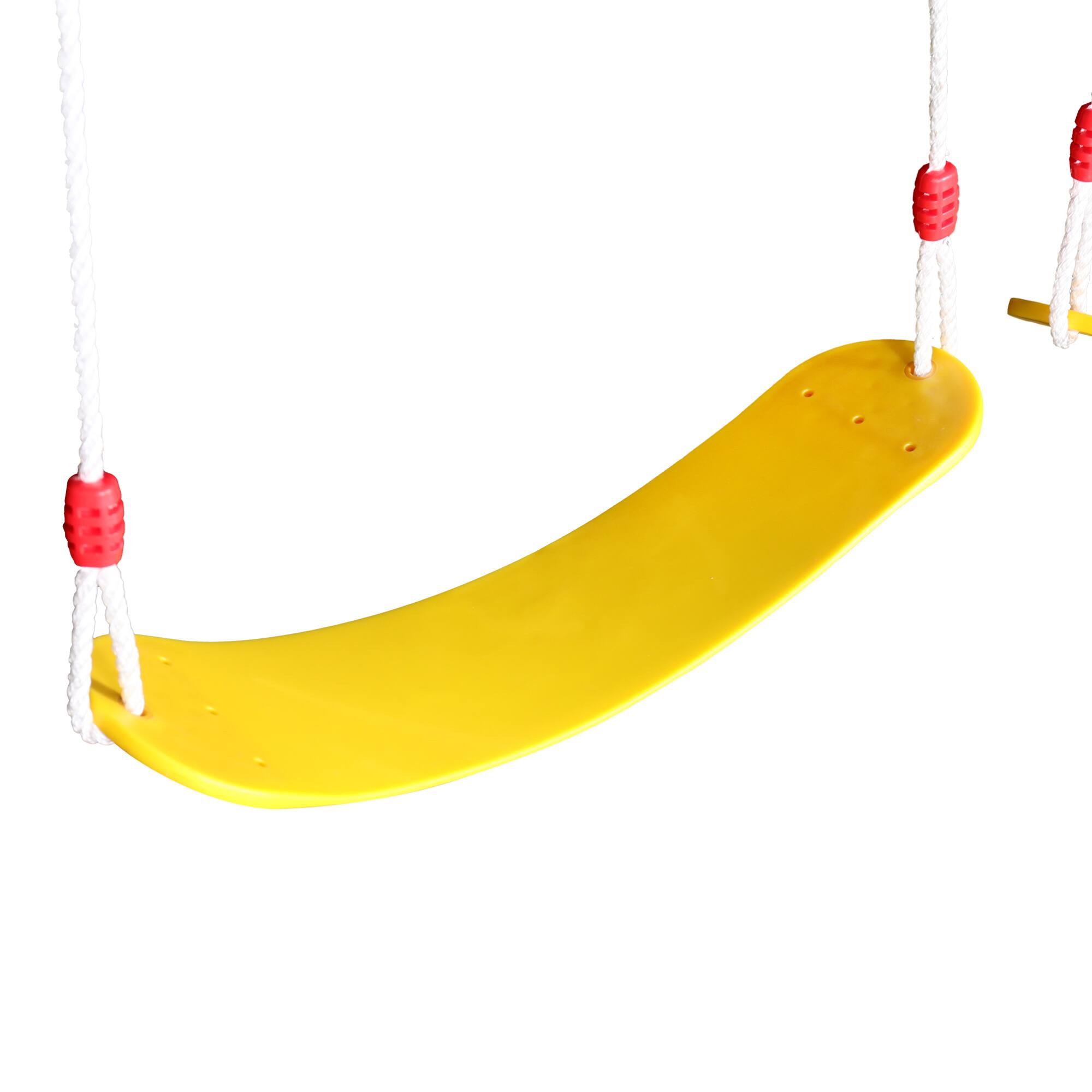 Back. ELEMENT ACE - Outdoor Wooden Swing Set with Slide, Swings, and Climbing Wall for Backyard and Garden Play.