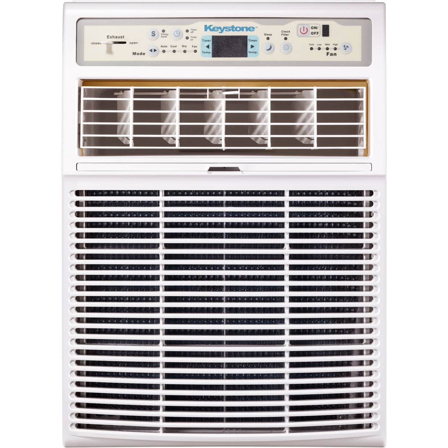 Front. Keystone - Keystone 350 sq ft Slider/Casement Window Air Conditioner - White.