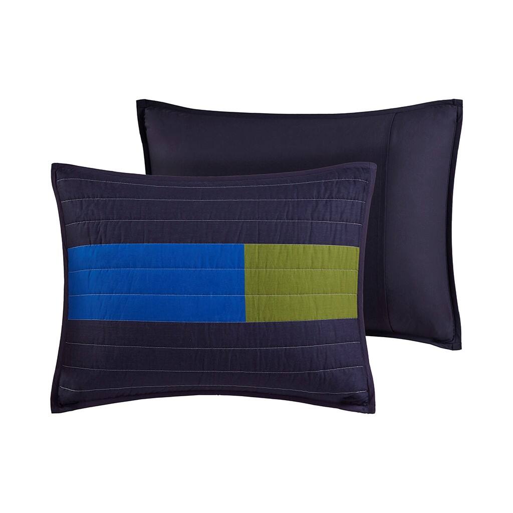 Alt View 4. Gracie Mills - Gracie Mills Kaelith Stripe Printed Quilt Set - White/Yellow.