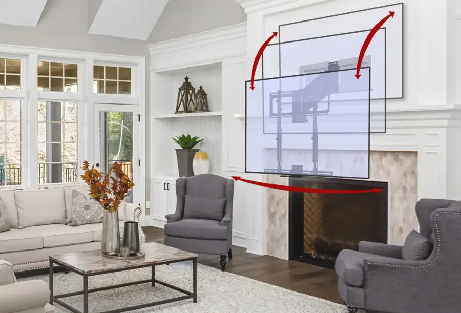 Alt View 16. MantelMount - Pull Down TV Wall Mount for Most 45" - 90" TVs - Black.