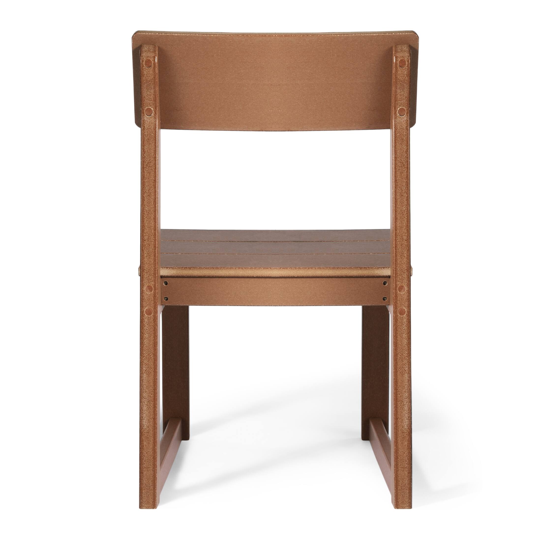 Alt View 1. WestinTrends - WestinTrends Paloma Modern HDPE Outdoor Armless Patio Dining Chairs (Set of 2) - Teak.