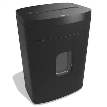 Front. Staples - 10-Sheet Micro-Cut Multi-Media Shredder (ST62150) - Black.