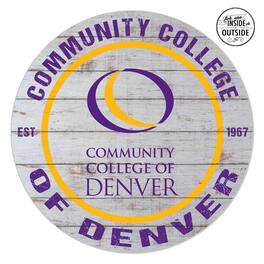 Jardine - CCD CityHawks 20'' x 20'' Indoor/Outdoor Weathered Circle Sign - White