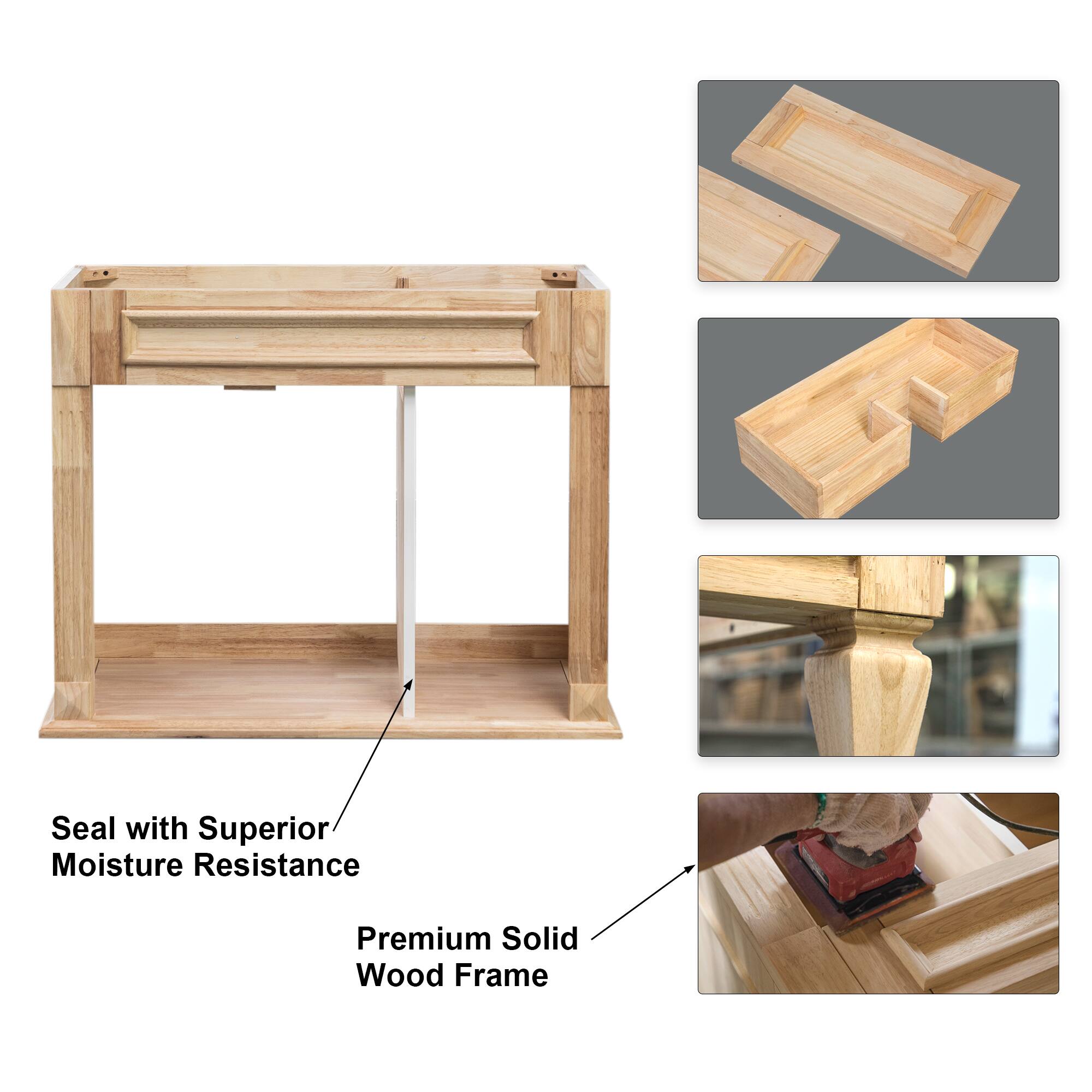 Seal with Superior Moisture Resistance  
Premium Solid Wood Frame