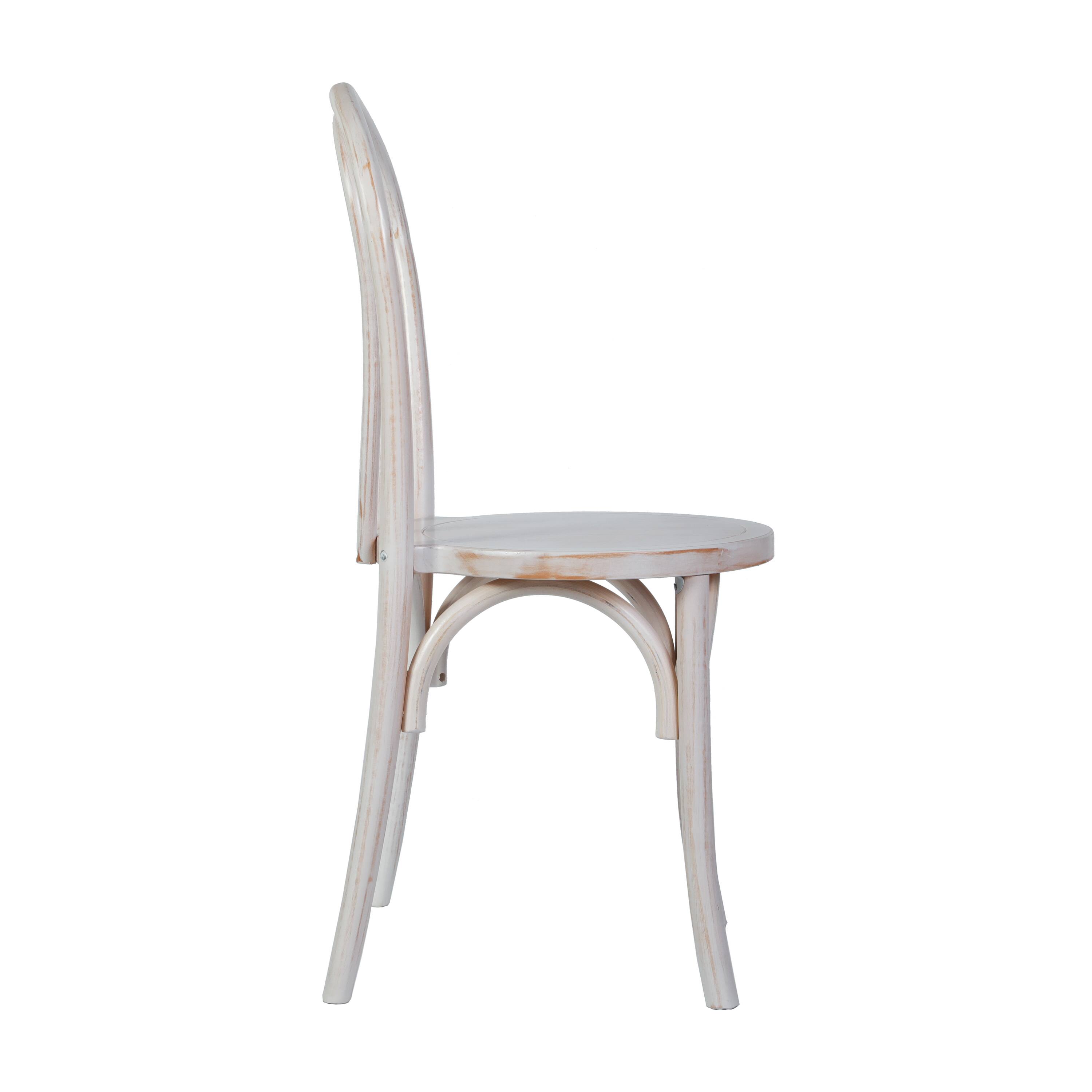Alt View 7. Emma + Oliver - Swartz Solid Wood Thonet Style Stack Dining Chair - White Wash.