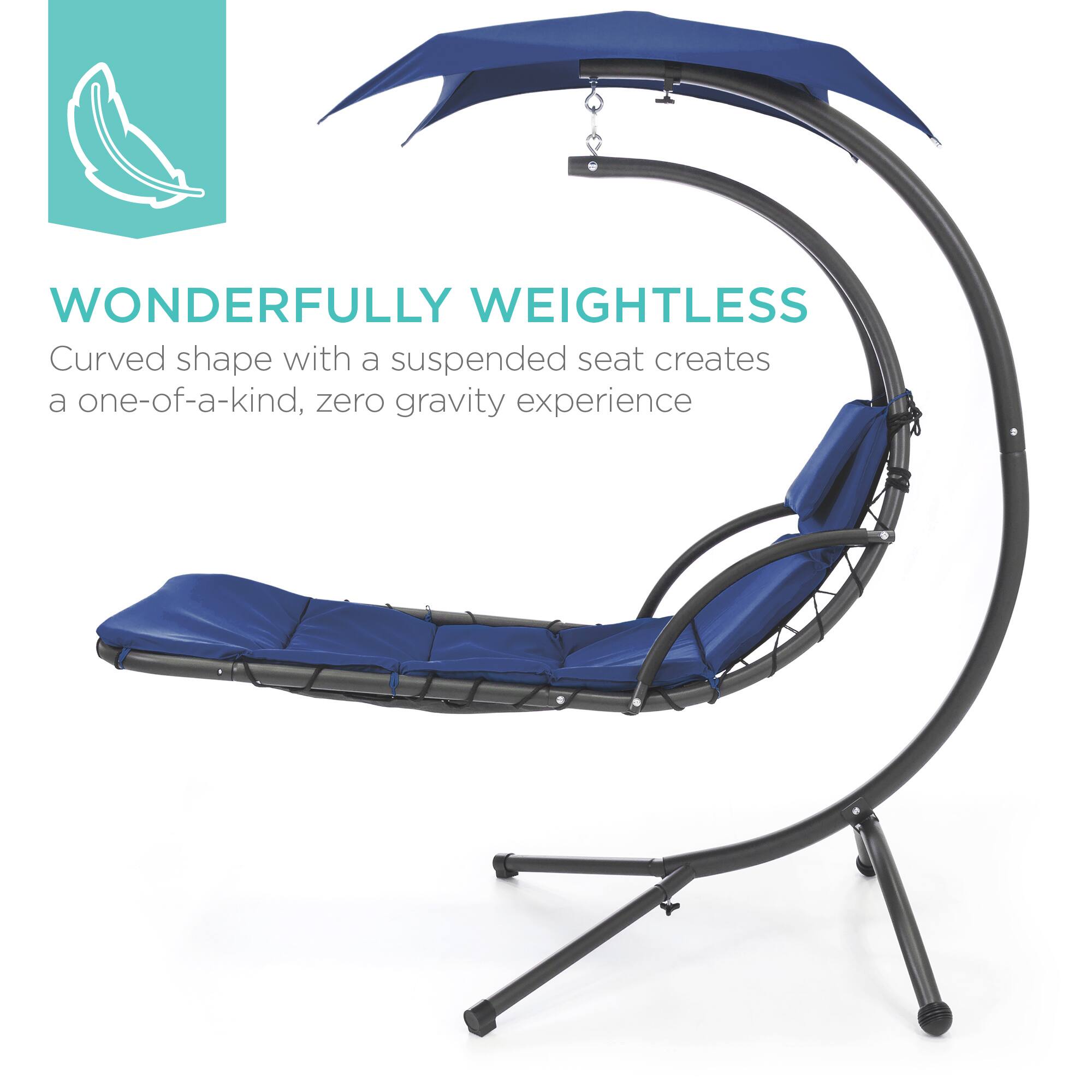 WONDERFULLY WEIGHTLESS  
Curved shape with a suspended seat creates a one-of-a-kind, zero gravity experience