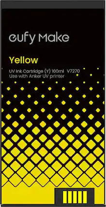 cufy Make Yellow UV Ink Cartridge (Y) 100ml V7270
Use with Anker UV printer