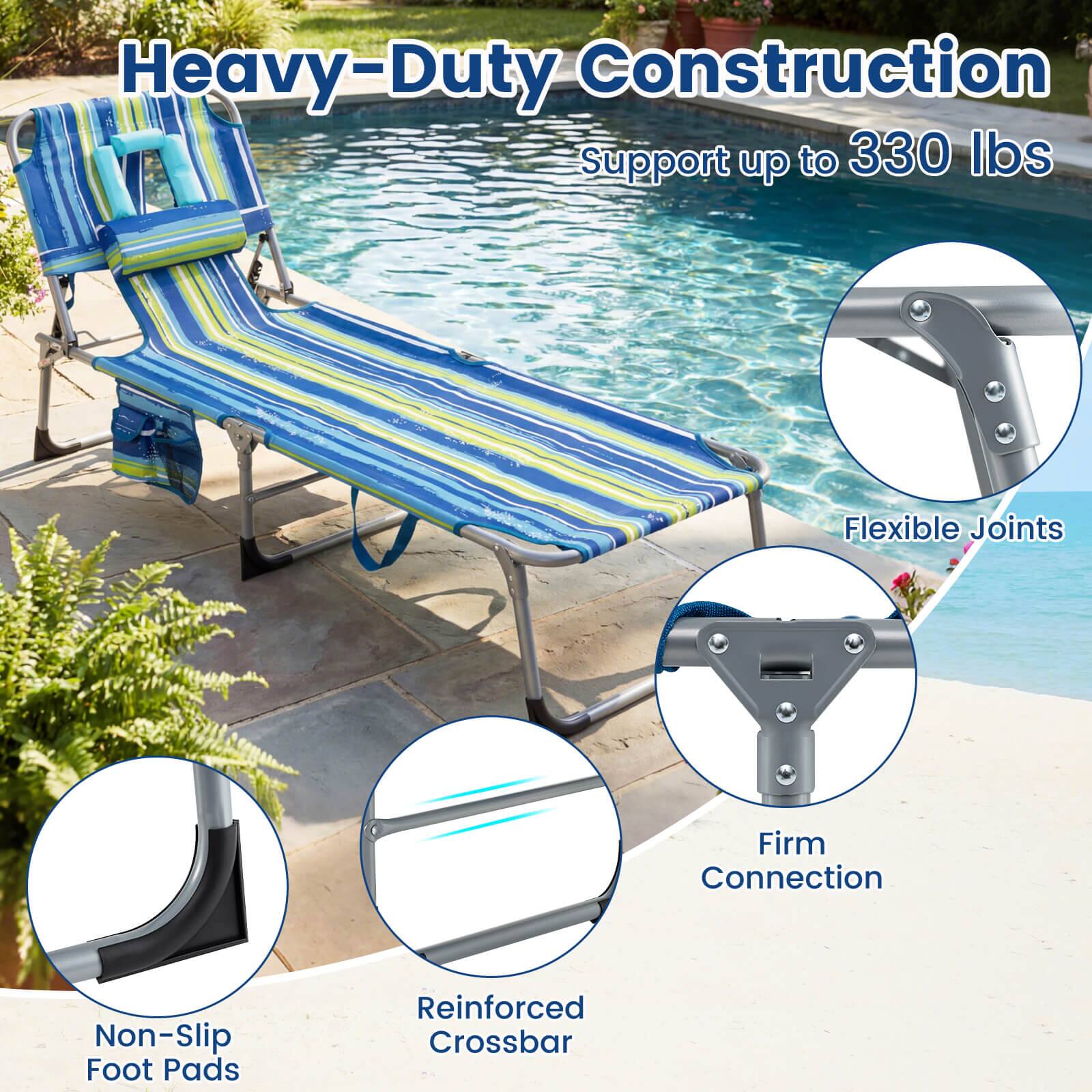 Heavy-Duty Construction  
Support up to 330 lbs  
Flexible Joints  
Firm Connection  
Non-Slip Foot Pads  
Reinforced Crossbar