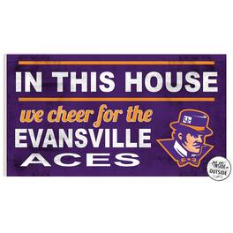 Jardine - Evansville Aces 11" x 20" Indoor/Outdoor In This House Sign - Purple