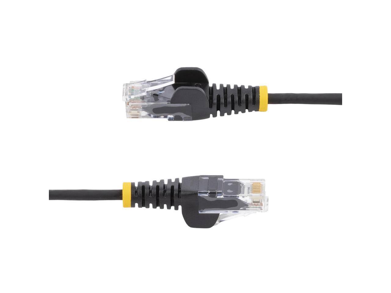 Alt View 3. StarTech.com - StarTech 15ft Black Slim CAT6 Ethernet Cable, 100W PoE, UTP, LSZH, Fluke Tested.