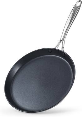 Cooks Standard - Classic 10.5 Inch Hard Anodized Nonstick Crepe Pan,Induction Dishwasher Safe, Ideal for Pancakes,Tortillas&Dosa - Black