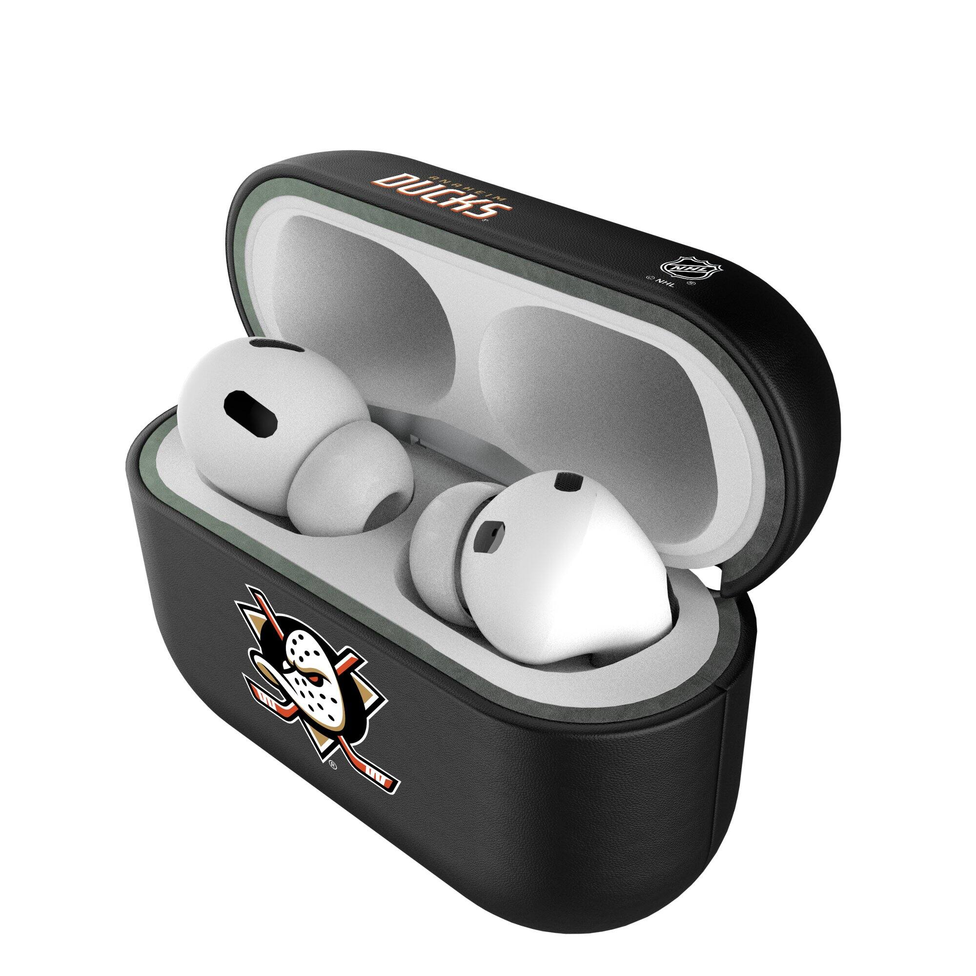 Alt View 3. Keyscaper - Anaheim Ducks Anaheim Ducks Insignia 1st Gen AirPods Pro Case Cover - No Size - Black.
