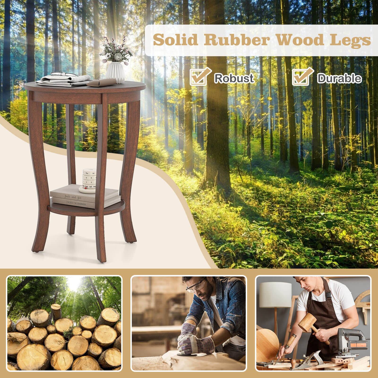 Solid Rubber Wood Legs  
Robust  
Durable