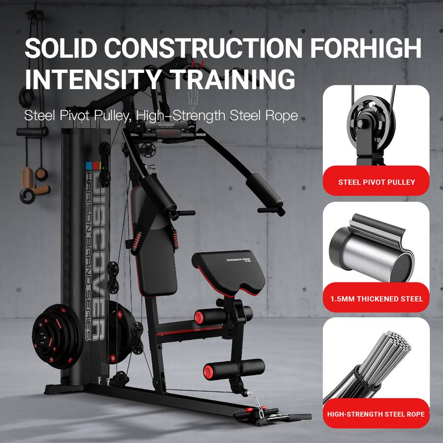 SOLID CONSTRUCTION FOR HIGH INTENSITY TRAINING

Steel Pivot Pulley, High-Strength Steel Rope

- STEEL PIVOT PULLEY
- 1.5MM THICKENED STEEL
- HIGH-STRENGTH STEEL ROPE