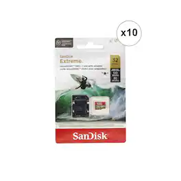 10x SanDisk 32GB Extreme UHS-I microSDHC Memory Card with SD Adapter