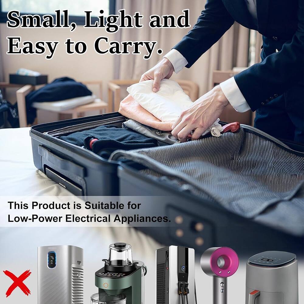Small, Light and Easy to Carry.

This Product is Suitable for Low-Power Electrical Appliances.