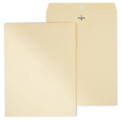 Staples - Heavyweight Clasp & Moistenable Glue Catalog Envelopes, 10"L x 13"H, 100/Box - Manila