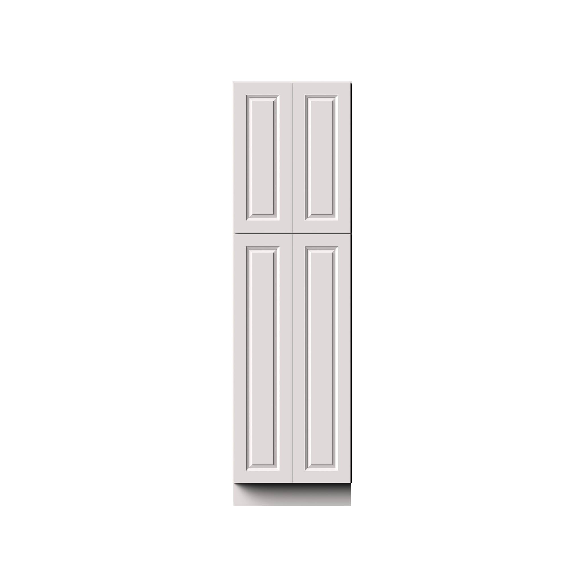 Alt View 1. Boyel Living - 24-in W x 84-in H x 27-in D Shaker RTA Kitchen Pantry Cabinet with Soft-Close Doors - Glacier White.