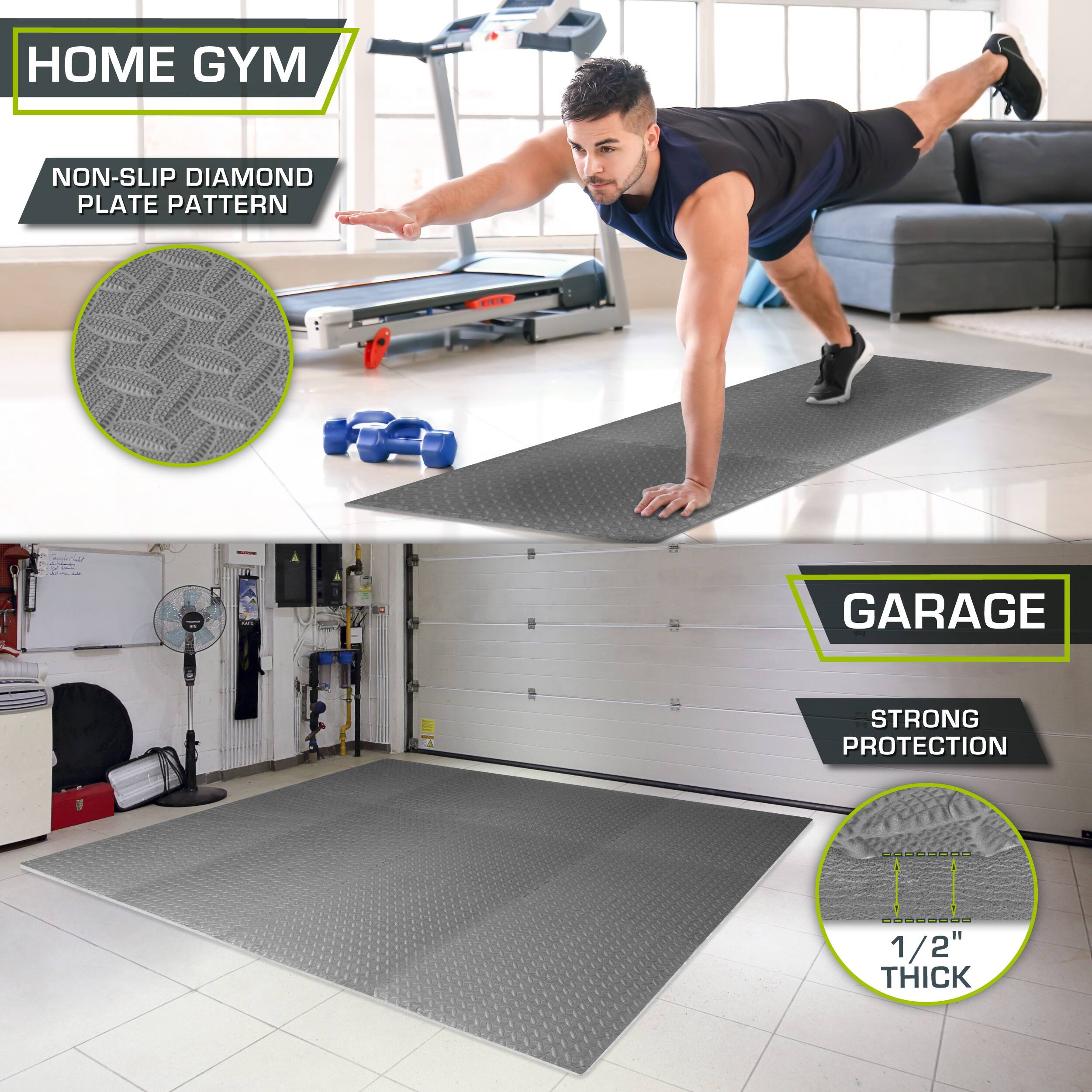 HOME GYM NON-SLIP DIAMOND PLATE PATTERN | GARAGE STRONG PROTECTION 1/2" THICK