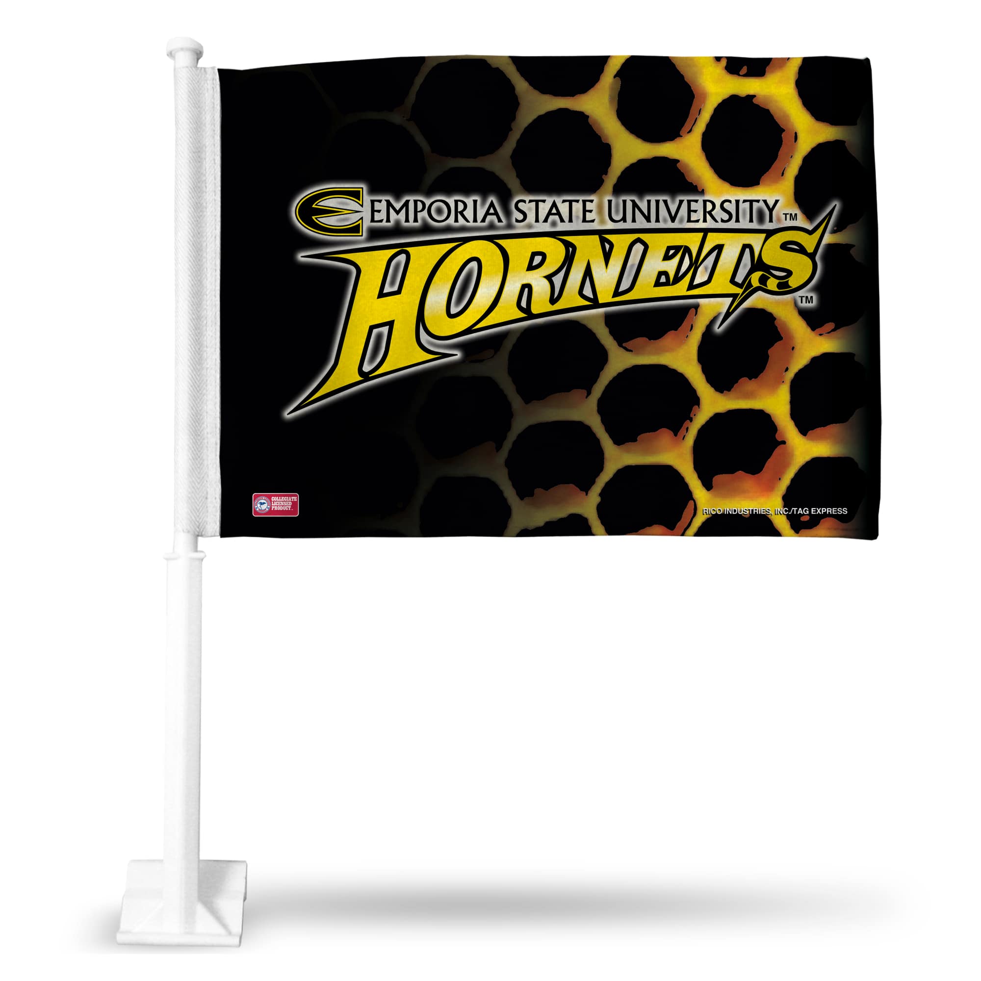 Photos - Other Decoration Rico Industries - Emporia State Hornets 11X14 Window Mount 2-Sided Car Flag - Multi FG310601 