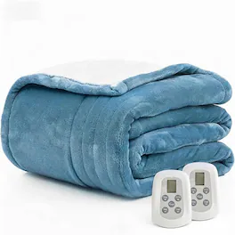Loheer - king size heated blanket 100x90 electric blanket with dual control - Gray