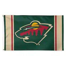 WinCraft - Minnesota Wild 3' x 5' Logo Stripe Deluxe Single-Sided Flag - Multicolor