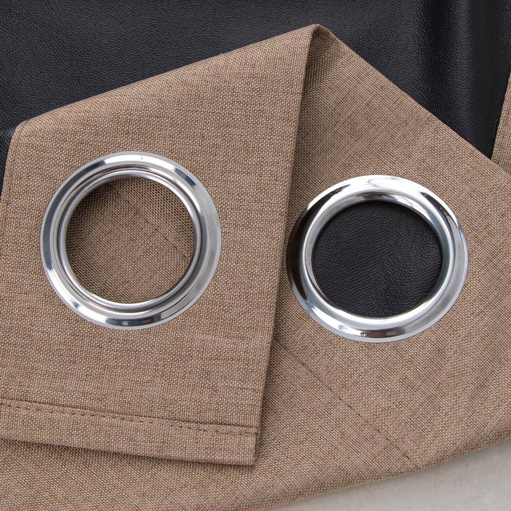 Left. RT Designers Collection - RT Designers Collection Cabana Two Pack Premium Grommet Curtain Panel 54" x 84" Taupe - Taupe.